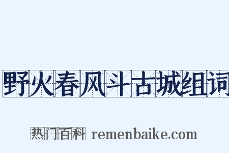 野火春风斗古城组词是什么意思的图片